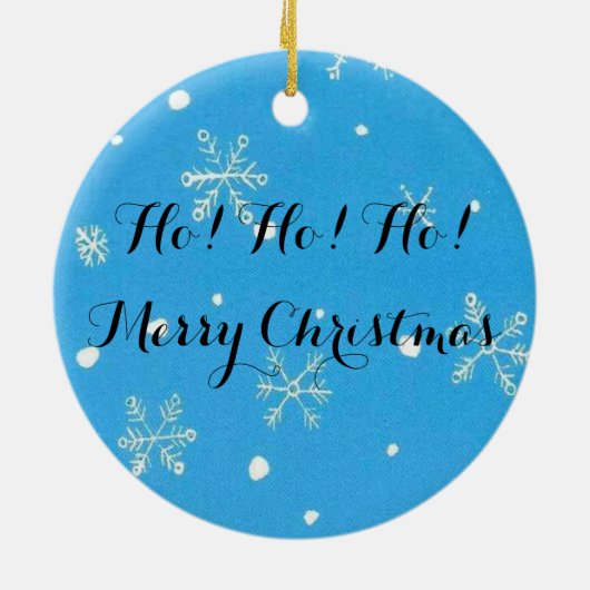 Weihnachtsmann & Polar Bär Keramik Ornament (Hinten)