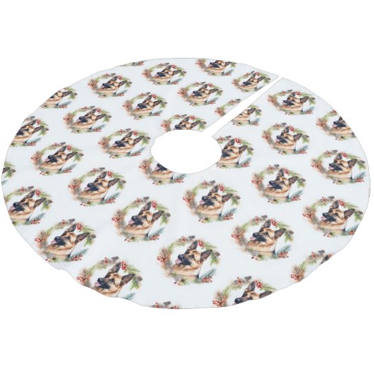 Weihnachtsmann Polyester Weihnachtsbaumdecke (Schrägansicht)