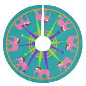 Weihnachtsmann Polyester Weihnachtsbaumdecke (Vorderseite)