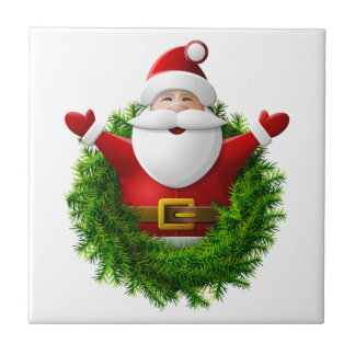 Weihnachtsmann-Pop aus dem Weihnachtskranz Fliese