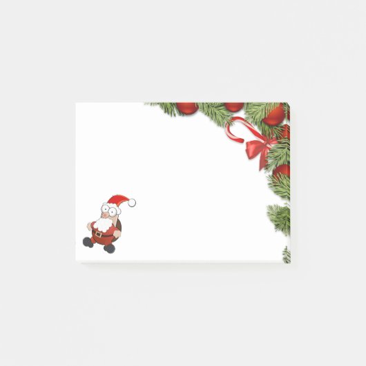 Weihnachtsmann Post-it Klebezettel (Vorderseite)