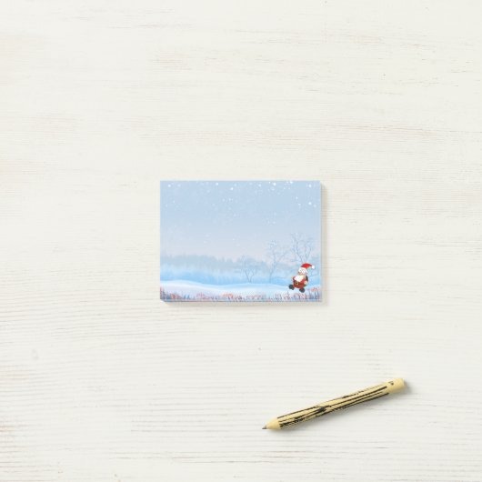 Weihnachtsmann Post-it Klebezettel (Auf Schreibtisch)