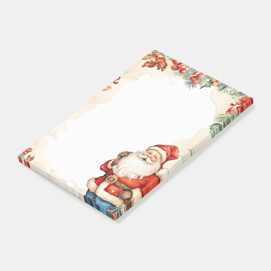 Weihnachtsmann Post-it Klebezettel (angewinkelt)