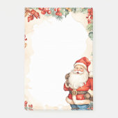 Weihnachtsmann Post-it Klebezettel (Vorderseite)