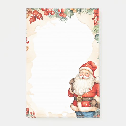 Weihnachtsmann Post-it Klebezettel (Vorderseite)