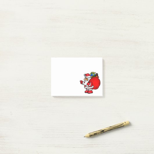 Weihnachtsmann Post-it Klebezettel (Auf Schreibtisch)