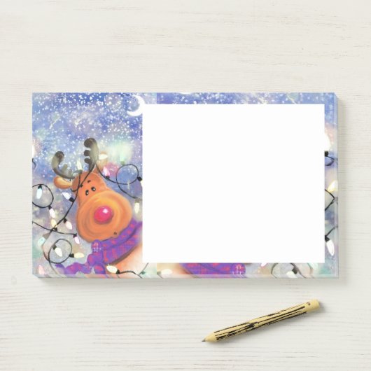 Weihnachtsmann Post-it Klebezettel (Auf Schreibtisch)