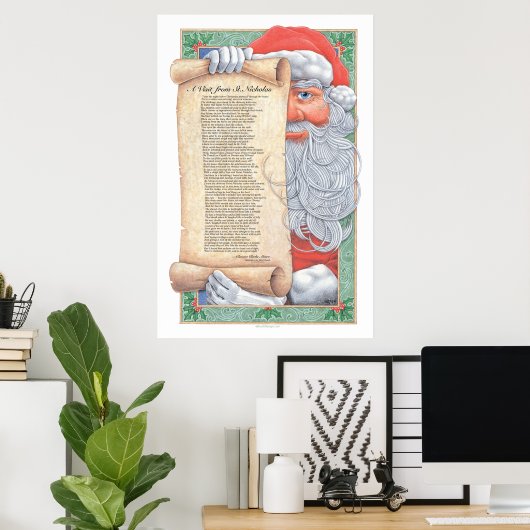Weihnachtsmann Poster (Heimbüro)