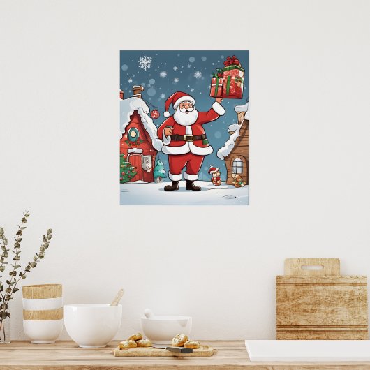 Weihnachtsmann Poster (Küche)