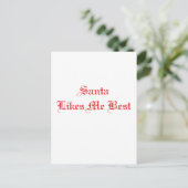 Weihnachtsmann Postkarte (Stehend Vorderseite)