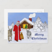 Weihnachtsmann Postkarte (Vorne/Hinten)