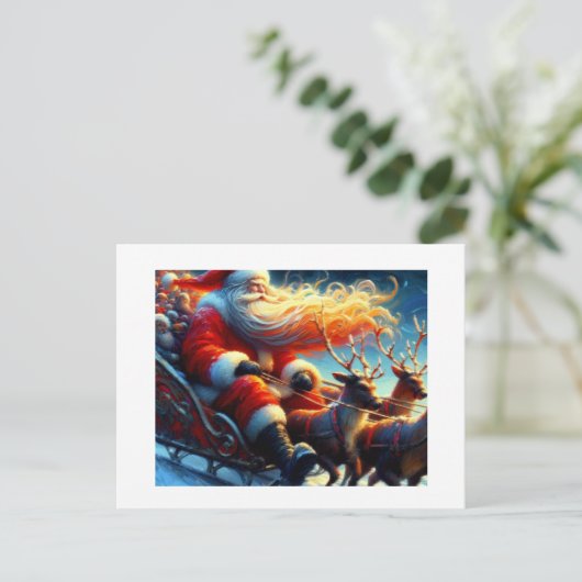 Weihnachtsmann Postkarte (Stehend Vorderseite)