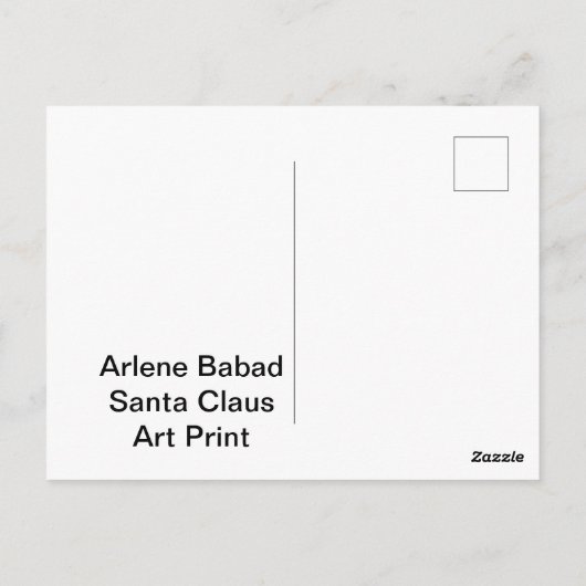 Weihnachtsmann Postkarte (Rückseite)