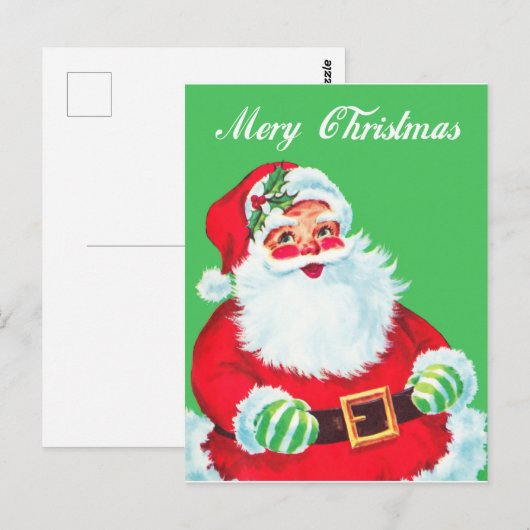 Weihnachtsmann Postkarte (Vorne/Hinten)