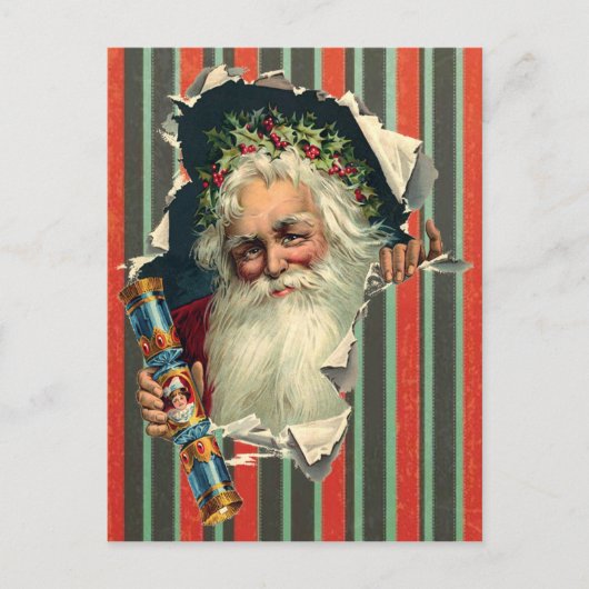Weihnachtsmann Postkarte viktorianisch (Vorderseite)