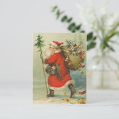 Weihnachtsmann Postkarte viktorianisch (Stehend Vorderseite)