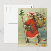 Weihnachtsmann Postkarte viktorianisch (Vorne/Hinten)