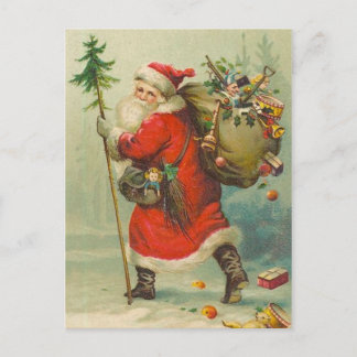 Weihnachtsmann Postkarte viktorianisch