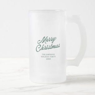 Weihnachtsmann „Prost“ Lustiges Weihnachtsfeier-Ge Mattglas Bierglas