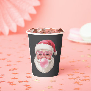 Weihnachtsmann pustet Bubble Weihnachten Lustiges Pappbecher