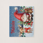 Weihnachtsmann-Puzzle mit individuellem Kindername Puzzle (Vertikal)