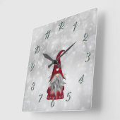 Weihnachtsmann Quadratische Wanduhr (Winkel)