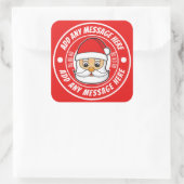 Weihnachtsmann Quadratischer Aufkleber (Tasche)