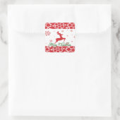 Weihnachtsmann Quadratischer Aufkleber (Tasche)