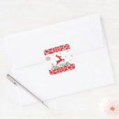 Weihnachtsmann Quadratischer Aufkleber (Umschlag)