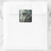 Weihnachtsmann Quadratischer Aufkleber (Tasche)