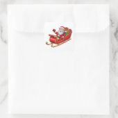 Weihnachtsmann Quadratischer Aufkleber (Tasche)