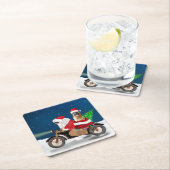 Weihnachtsmann Rechteckiger Pappuntersetzer (Vor Ort)