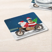 Weihnachtsmann Rechteckiger Pappuntersetzer (angewinkelt)