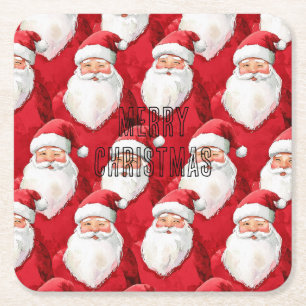 Weihnachtsmann Rechteckiger Pappuntersetzer