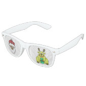 Weihnachtsmann Reindeer Augenbrille Partybrille (Schrägansicht)