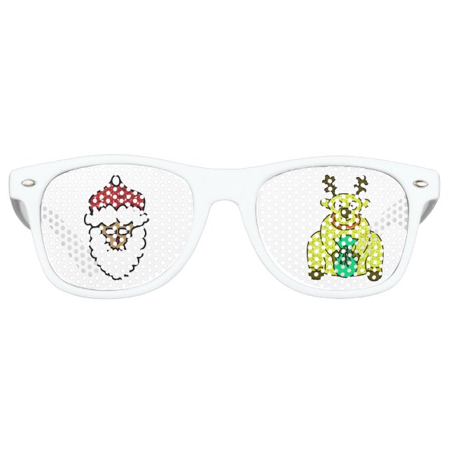 Weihnachtsmann Reindeer Augenbrille Partybrille (Vorderseite)