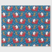 Weihnachtsmann Reindeer Geschenkpapier (Flach)