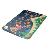 Weihnachtsmann Reindeer kommt in die Stadt Badematte (Schrägansicht)