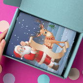 Weihnachtsmann Reindeer Niedlich Winter Seidenpapier