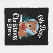 Weihnachtsmann Reindeer Oh Dei Weihnachten Hier Fleecedecke (Vorderseite (Horizontal))