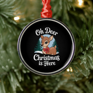 Weihnachtsmann Reindeer Oh Dei Weihnachten Hier Ornament Aus Metall