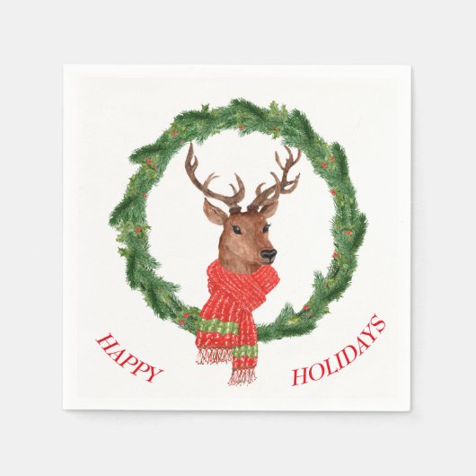 Weihnachtsmann Reindeer Serviette (Vorderseite)