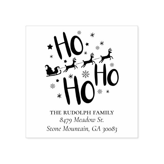 Weihnachtsmann Reindeer Sleigh Gummistempel (Prägung)