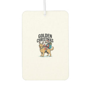 Weihnachtsmann-Reit-Retriever-Shirt Golden Autolufterfrischer