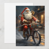 Weihnachtsmann Reiten auf dem Bike Weihnachten (Vorne/Hinten)