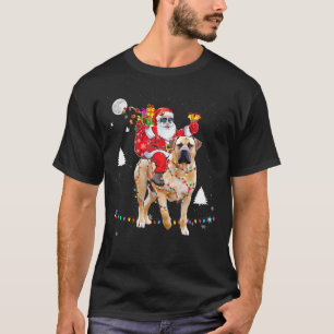 Weihnachtsmann Reiten Bullmastiff Lights XM T-Shirt