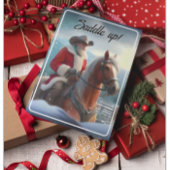 Weihnachtsmann Reiten im Western Weihnachten Einladung