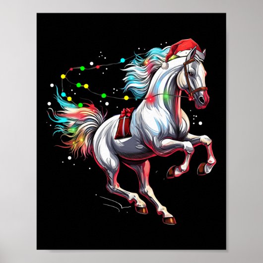 Weihnachtsmann Reiten Poster (Vorne)