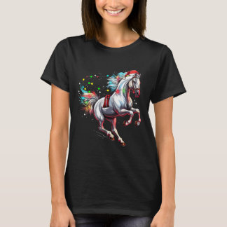 Weihnachtsmann Reiten T-Shirt