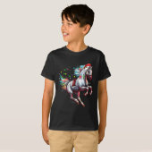 Weihnachtsmann Reiten T-Shirt (Vorne ganz)
